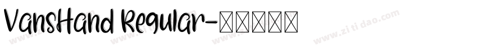 VansHand Regular字体转换